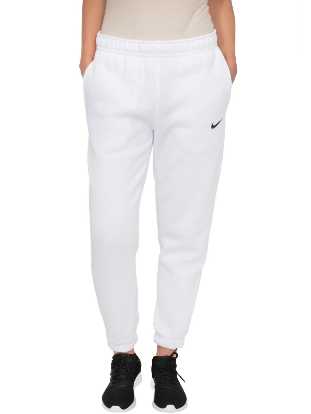 NEW! Nike White Fleece Lined Joggers Size M